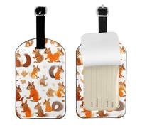 Cute Squirrels Print Travel Luggage Tags Elegant Luggage Tag 4.3 x 2.76 Inch for Suitcases Accessory