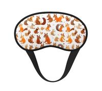 Cute Squirrels Print Unisex Blackout Sleep Mask Comfortable Eye Mask for Travel Meditation Sleep Travel