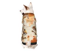 Cute Squirrels Printed Dog Hoodie Soft Dog Sweatshirt Cute Cat Dog Clothes for Small Dogs Kitten Puppy, XL