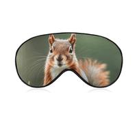 Cute Squirrels Sleep Mask for Women Men, Soft Eye Mask with Adjustable Strap for Sleeping, Light Blocking Travel Blindfold for Nap Comfortable Eye Cover for Home Office