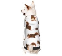 Cute Squirrels Small Pets Wear Hoodies,Dog Jumper Sweatshirt,Warm And Lightweight, Soft Texture, Easy To Wear