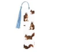 Cute Squirrels Wooden Bookmark Perfect Decoration for Bookmarks Lovers Students Reading Book Club