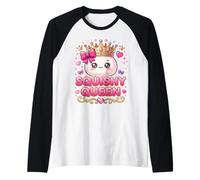 Cute Squish Dumpling Costume Girls, Anime Squishy Queen Raglan Baseball Tee