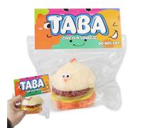 Cute Squishy Chick Burger - Food-Themed Fidget for Stress Relief, Prank Gifts & Party Accessories