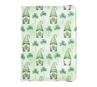 Cute St Patrick Day with Gnomes Leather Passport Holder for Travel Large Capacity Money&Card Holder for Men Trip Accessories