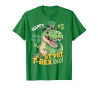 Cute ST Patrick's PAT T-REX Day Kids Shamrock Irish Teacher T-Shirt