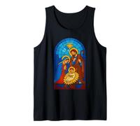 Cute Stained Glass Nativity Christianity Christmas Tank Top