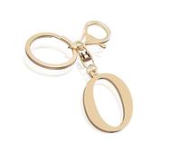 Cute Stainless Steel Gold Initial Letter Keychain for Women Girl, Charms for Key Handbag Backpack Bag, Personalized Gift, Gold-o, Average Size