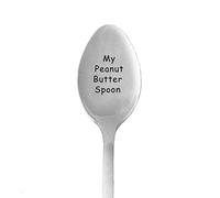 Cute Stainless Steel Spoon My Peanut Butter Stainless Steel Spoon Long Handle Coffee Tea Soup Stir Ice Cream Cereal Gift Stainless Steel spoonUseful and Attractive