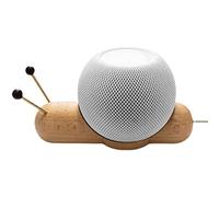 Cute Stand for Homepod Mini Real Wood Stable Non-slip Smart Desktop Holder for Home pod Mini Speaker (Khaki)