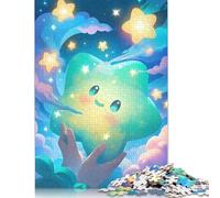 Cute Star in Night Sky Puzzles 1000 Pieces for Teenagers Gifts Wooden Puzzle Adult Jigsaw Puzzle Family Fun Jigsaws Puzzles 1000pcs (75x50cm)