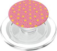 Cute Star Pattern Rainbow Sprinkles Pattern Pastel Pink PopSockets PopGrip for MagSafe