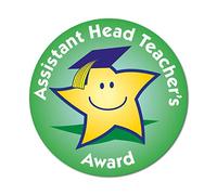 Cute Star stickers with an 'Assistant head teacher's award' Message