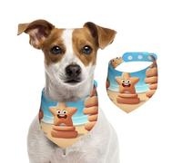 Cute Starfish Dog Bandana for Small Medium Large Dogs, Cat Dogs Kerchief Triangle Bibs Scarf for Girl Or Boy