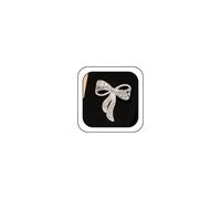 Cute Statement Silver Cubic Zirconia Bow Brooches Pins for Women, Small Stylish Bling Crystal Bow Knot Brooch Pin Retro Charm Dress Suit Costume Accessory, L, Metal, no gemstone