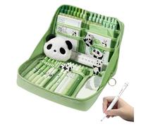Cute Stationery Set | Aesthetic Stationery Set - Panda Design Stick Notes Pens Pendants Case Kit for Home Kids Kindergarten Students College Boys Girls