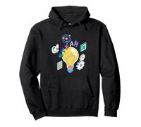 Cute STEAM Icons Around A Lightbulb Teachers Students Pullover Hoodie