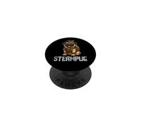 Cute Steampunk Pug Retro Vintage Dog Steampug PopSockets Adhesive PopGrip