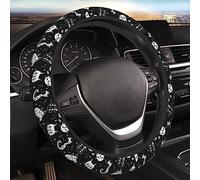 Cute Steering Wheel Cover for Women Girls Witch's Cat Seamless Pattern Elastic Auto Steering Wheel Cover