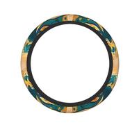 Cute Steering Wheel Cover Neoprene, Stretch Art Nouveau style patterns