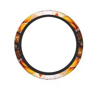 Cute Steering Wheel Cover Neoprene, Stretch Decorative Bloom Art