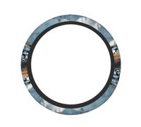 Cute Steering Wheel Cover Neoprene, Stretch Full Print A cold tiger as ice