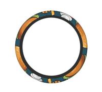 Cute Steering Wheel Cover Neoprene, Stretch Full Print FastFoodPattern