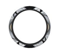 Cute Steering Wheel Cover Neoprene, Stretch Grey white mountains and the sun