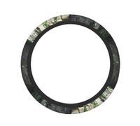 Cute Steering Wheel Cover, Stretch Full Print Grey stone wall
