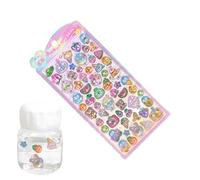 Cute Stickers for Teens - 3D Sparkly Stickers, Resin Crystal Texture Cute Decals, Ghost, Fruit, Bunny 3D Resin Animal Sticker for Child Adult Kindergarten Crafting Car Laptop Notebook Planner