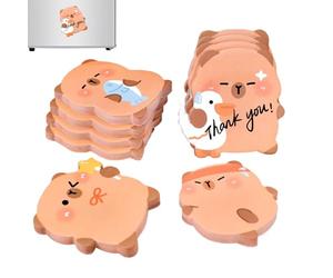 Cute Sticky Notes | 60 Sheets Notepad with Funny Capibara - Self-adhesive Pads, for Studying in the Classroom School Teacher University Office Home Work Birthday