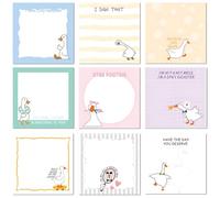 Cute Sticky Notes 9 Pack Funny Silly Goose Sticky Notes Self-Adhesive Notes Pads for Kids Adults School Office Stationery Supplies Party Bag 3x3 Inch