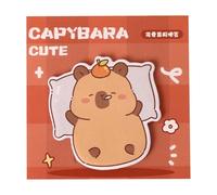 Cute Sticky Notes - Capibara Cartoon Animal Sticky Notes | 30 Sheets of Removable Notebooks, 30 Adhesive Sheets of Capibara Cute Cartoon, School Supplies