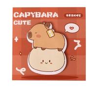 Cute Sticky Notes - Capibara Cartoon Animal Sticky Notes | 30 Sheets of Removable Notebooks, 30 Adhesive Sheets of Capibara Cute Cartoon, School Supplies
