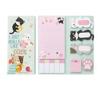 Cute Sticky Notes - Cat Stationery Set, 440 Sheets Kawaii Sticky Notes, Fun Black Cat Design, Perfect for Students, Office & Home Organization