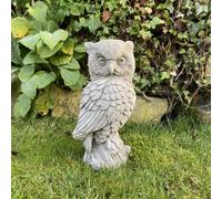 Cute Stone Owl Garden Ornament