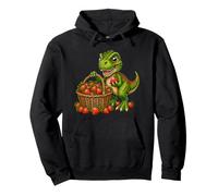 Cute Strawberries Basket Dino Pullover Hoodie