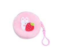 Cute Strawberry Bag Charm Kawaii Small Coin Purse Pouch Y2k Keychain with Zipper Cutecore Animal Bag Accessories, Bunny, One size, Cute, Vintage, Y2k, Preppy