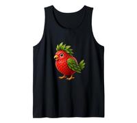 Cute Strawberry Bird Fantasy Fruit Animal Art Tank Top