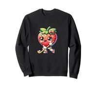 Cute Strawberry Field Hockey Player Kawaii Sports Sweatshirt