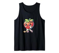 Cute Strawberry Field Hockey Player Kawaii Sports Tank Top