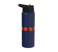 Cute Strawberry Lover Sweet Berries Summer Fruit Aesthetic Stainless Steel Insulated Water Bottle