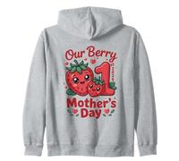 Cute Strawberry Mom Year One Celebration 2026 Zip Hoodie