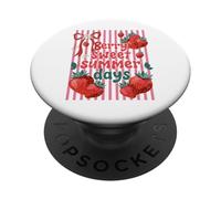 Cute Strawberry Retro Summer Berry Sweet Summer Days PopSockets Adhesive PopGrip