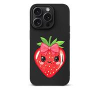 Cute Strawberry with Bow Cell Phone Basic Cases Compatible with iPhone 15/15 Plus/15 Pro/15 Pro Max