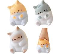 Cute Stress Ball, 3Pcs Cat Stress Ball, Cute Cat Shaped Squeeze Toy for Kids, Stretchy Ultra Soft Anxiety Relief Tools for Favor, Gifts, School Rewards