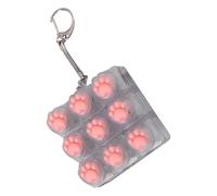 Cute Stress Relief Keyboard Fidget - Cat Paw Clicker | Mechanical Key with Soft Press Feel, Mini Keyboard Toy for Sensory Play, Portable Fidget Keychain Lightweight Design, Tactile Clicker
