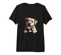 Cute Strong Artistic Drawing Cartoon Crossbreed Labrabull Premium T-Shirt