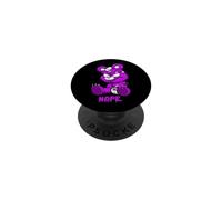Cute Stuffed Angry Teddy Bear Toy Funny Nope Pastel Goth PopSockets Adhesive PopGrip