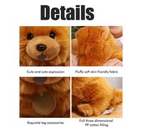 Cute Stuffed Animal Toy Chow Dog Plush Soft Doll Couch Throw Pillow for Bedroom Decoration Gifts 25cm/10inch (As shown in the figure)